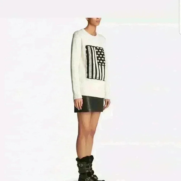 Coach Knitwear Women's White Flag Intarsia Sweater - Picture 3 of 3